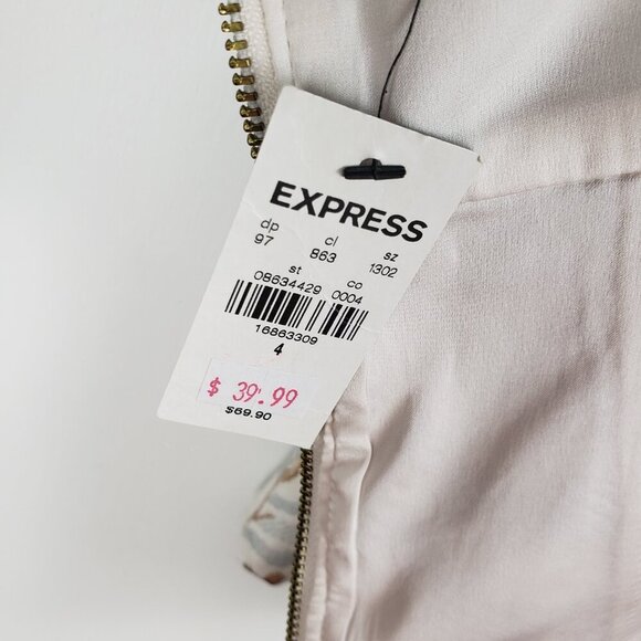 Express Off Shoulder Corset Top NWT Brocade Bustier Sz 4 Party Occasion - Picture 6 of 7